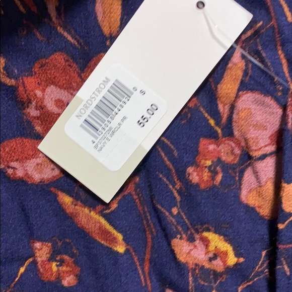 Nordstrom Tie Sleeve Cold Shoulder Top - Picture 6 of 7